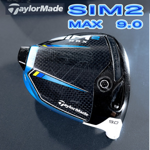 テーラーメイド SIM2 MAX 9度 1w ヘッド単品 純正ヘッドカバー 専用 スリーブ(社外品）付