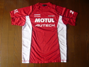 ☆nismo☆ニスモ☆NISSAN☆日産☆正規品☆MOTUL☆AUTECH☆GT-R☆半袖☆Tシャツ☆Lサイズ☆胸/背中/左右袖 ロゴプリント☆レッド/ホワイト☆