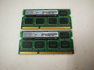 保証あり PANRAM製 DDR3 1600 PC3-12800 メモリ 8GB×2枚 計16GB ノートパソコン用 PG