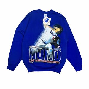 90s deadstock デッドストック 野茂英雄 Los Angeles DODGERS ドジャーズ　スウェット裏起毛　レア　vintage あいみょん　USA製 アメリカ