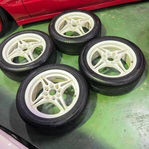 DEEPSRACING★SSRスピードスタータイプX 15インチ 6.5J +42 PCD100/114.3 8Hマルチ タイヤ付き 195/50R15★検)EF9 EG６ EK4 シビックの画像1