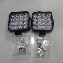 LED ワークライト 2個セット 作業灯 12V 16連 48W 夜間作業 軽量 薄型 防水 投光器 照明 led 屋外 サーチライト キャンプ 車 船舶 重機_画像7