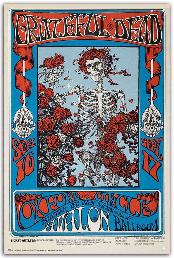 Grateful Dead ヴィンテージポスター【未使用】【希少】① Grateful Dead ヴィンテージポスター【未使用】【希少】①