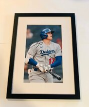 MLB ロサンゼルス・ドジャース 大谷翔平 サイン プリント フレーム/カラー/ディスプレイ -1_画像1