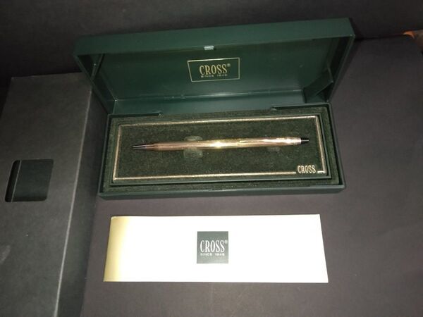 新品 未使用 CROSS ボールペン 10KT 箱 説明書付