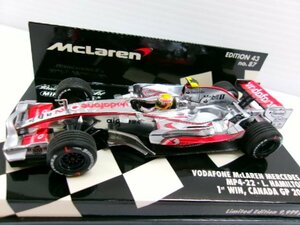 ミニチャンプス 1/43 ボーダフォン マクラーレン メルセデス MP4-22 #2 1st WIN カナダGP 2007 L.ハミルトン (8179-549)