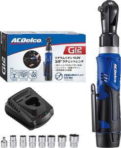 【新品】ACDelco G12 10.8V(12V MAX) 充電式コードレス電動ラチェットレンチセット 3/8”(9.53mm) ARW1209P ACデルコ