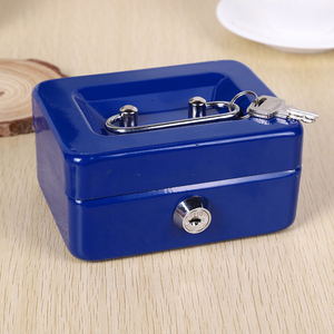 * blue * Mini handbag safe savings box key attaching mail order safe handbag small size small size safe case cover attaching cover attaching lovely stylish Mini safe storage 