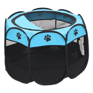 * blue * pet Circle cage folding outdoor pet688s pet Circle cage folding S pet cage pet Circle 