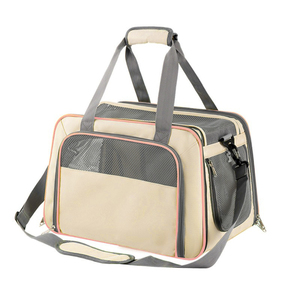 * beige * pet carry bag qs064 carry bag dog cat 2way handbag shoulder folding Carry case pet Carry 