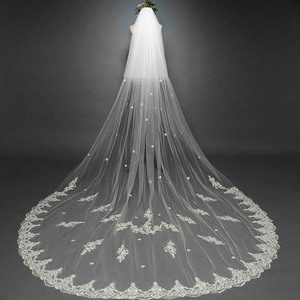 * eggshell white wedding veil mail order wedding veil long ve-ruVeil embroidery race metal comb attaching white Kiyoshi . lovely 