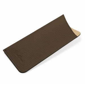 * mocha * Blanc Pomme original leather glasses case glasses case leather Blanc Pomm glasses case glasses case soft case stylish lady's men's 