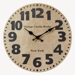 キーストーン オールドルック ウォールクロック NEW YORK Φ28.5×3cm CL052557
