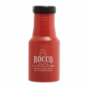 ☆ レッド ステンレスボトル おしゃれ 350ml 水筒 ROCCO ロッコ ワンタッチボトル マイボトル アウトドア キャンプ トレッキング 保冷 保