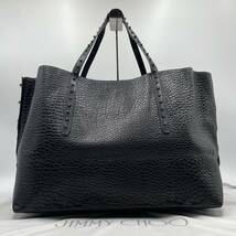 1円【極美品】JIMMY CHOO ジミーチュウ ピムリコ 現行モデル メンズ トートバッグ ビジネスバッグ 肩掛け オールレザー ブラック 切り替え_画像2