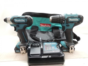 中古　makita マキタ　10.8V　コンボキット　CK1009　インパクトドライバ　ドライバドリル　バッテリー2個　充電器