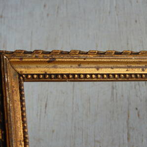  フランスアンティーク フレーム 額縁 木製 ゴールド 装飾 ウォール 蚤の市 北欧 写真入れ フォトフレームの画像4