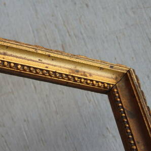  フランスアンティーク フレーム 額縁 木製 ゴールド 装飾 ウォール 蚤の市 北欧 写真入れ フォトフレームの画像9