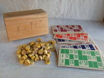 フランスアンティーク LOTO 木箱 ウッドボックス ゲーム 蚤の市 ブロカント 古木 雑貨 ケース 収納 ツールボックス _画像1