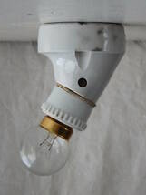 oフランスアンティーク 陶器 ライト 壁付け ウォール インダストリアル アトリエ 工業系 ランプ 磁器 電気 照明 蚤の市 ブロカント _画像5