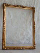  フランスアンティーク フレーム 額縁 木製 ゴールド 装飾 ウォール 蚤の市 北欧 写真入れ フォトフレーム_画像10