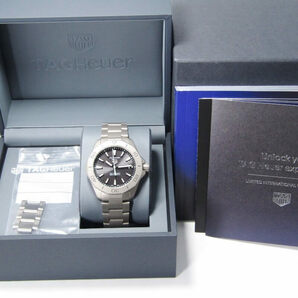 美品 TAG HEUER タグホイヤー アクアレーサー プロフェッショナル 200 WBP1180.BF0000 ソーラーグラフ ブラック 30012660の画像8