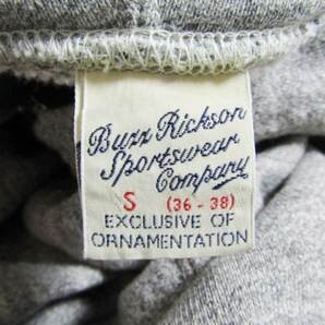 BUZZ RICKSON'S バズリクソンズ ジップパーカー BR65599 FULL ZIP SWEAT PARKA U.S. AIR FORCE コットン グレー S 27105111の画像6