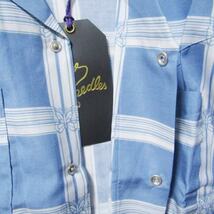 未使用 Needles ニードルス 半袖ウエスタンシャツ MR180 S/S Cowboy One-Up Shirt R/C Lawn Cloth パピヨン ブルー M 27105137_画像5