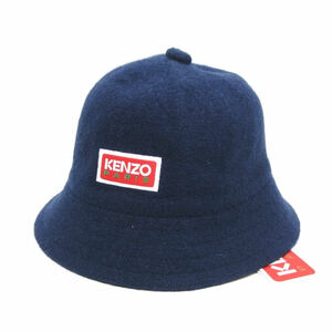 未使用 KENZO ケンゾー バケットハット FD65AC862F42 HIP HOP BUCKET ウール ユニセックス ネイビー 28007124