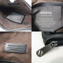 美品 Ermenegildo Zegna エルメネジルドゼニア レザー クラッチバッグ バイカラー 2トーン セカンドバッグ ブラック オリーブ 30012470_画像5