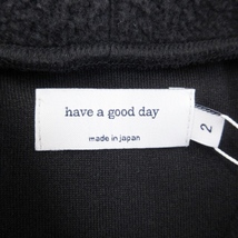 未使用 have a good day ハブアグッドデイ フリースモックネック HGD-304 Mockneck Loose L/S tee 黒 2 タグ付き 22000271_画像4