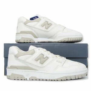 未使用 new balance ニューバランス 26.5cm BB550IST ランニングシューズ バスケ フルグレインレザー WHITE/BEIGE 35002568