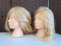 【2体セット モデルウィッグ 金髪 03G REALWIG】カットウィッグ 練習用 美容師 理容師 _画像2