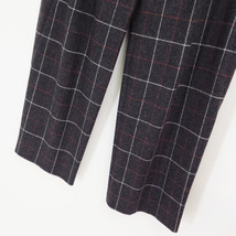 GIORGIO ARMANI WINDOWPANE PLAID TUCK WOOL WIDE PANTS 42 ジョルジオアルマーニ ウィンドペン チェック タック ウール ワイド パンツ_画像5