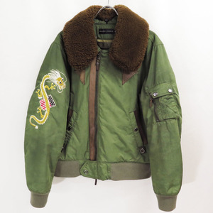 RALPH LAUREN BLACK LABEL B-15A FLIGHT JACKET RRL ラルフローレン ブラックレーベル ミリタリー フライト ボア ムートン ジャケット 刺繍