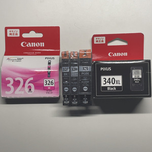 【送料無料】未開封 Canon 純正インク BCI-326 M(マゼンダ) GY(グレー) BK(ブラック)、BCI-325 PGBK(ブラック)、+おまけ BC-340XL 0227