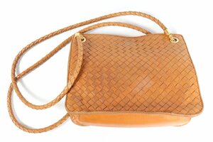 BOTTEGA VENETA ボッテガヴェネタ イントレチャート ショルダーバッグ レザー ブラウン レディース かばん 1055-TE