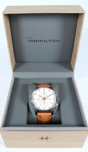 HAMILTON ハミルトン ジャズマスター H325860 自動巻き クロノグラフ デイト 裏スケ メンズ 腕時計 ケース付き 0932-TE