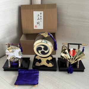 [A0261]* that time thing * army ... three goods ./ army ./.../. futoshi hand drum / three goods set /50 number /.. ornament /. month .. ornament / child. day / Boys' May Festival dolls / helmet decoration *