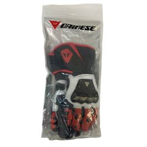 【美品】 DAINESE ダイネーゼ レーシンググローブ 4 STROKE LONG 黒・白・赤系 ブラック・ホワイト・レッド系 8.5/Mサイズ　6526-80