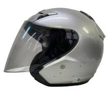 【訳あり】 SHOEI ショウエイ ジェットヘルメット J-FORCE3 J-フォースIII 銀色系 シルバー系 XLサイズ　6640-100_画像5