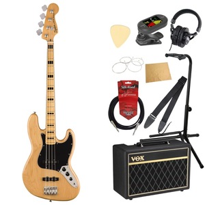 スクワイヤー/スクワイア Squier Classic Vibe '70s Jazz Bass NAT MN エレキベース VOXアンプ付き 入門10点 初心者セット