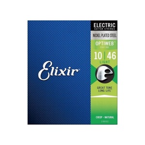 エリクサー 弦 エレキ弦 3セット ELIXIR 19052 Optiweb Light 10-46 エレキギター弦 3セット ライト オプティウェブ