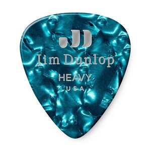 JIM DUNLOP 483 Genuine Celluloid Turquoise Pearloid Heavy ギターピック×12枚