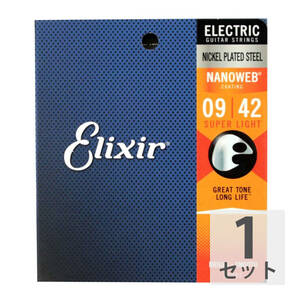  Elixir ELIXIR 12002 NANOWEB Super Light 09-42 электрогитара струна 