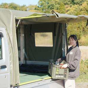 国産 特許使用 軽トラック用幌フレームセット RV-1 送料無料 車体穴あけ不要 高速走行可の画像4