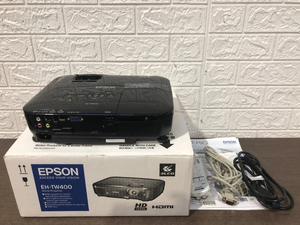 EPSON エプソン プロジェクター EH-TW400 映像機器 本体 LCD PROJECTOR リモコン CD 箱付