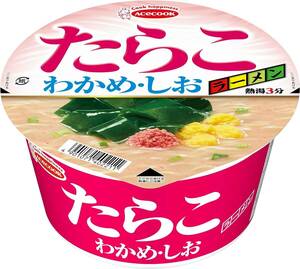 最終【12個】エースコック わかめたらこ塩ラーメン 12個×1箱 カップ麺 