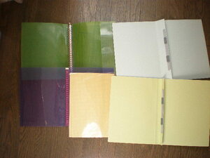  green . purple A4 file each 1 sheets . Flat file 2 sheets total 4 sheets 