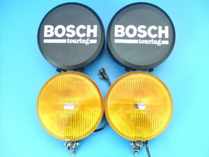 新品 BOSCH 20cm 丸型 フォグランプ H3バルブ ボッシュ 旧車 イエローレンズ メルセデス ベンツ ゲレンデ 当時物 三菱 パジェロ トラック